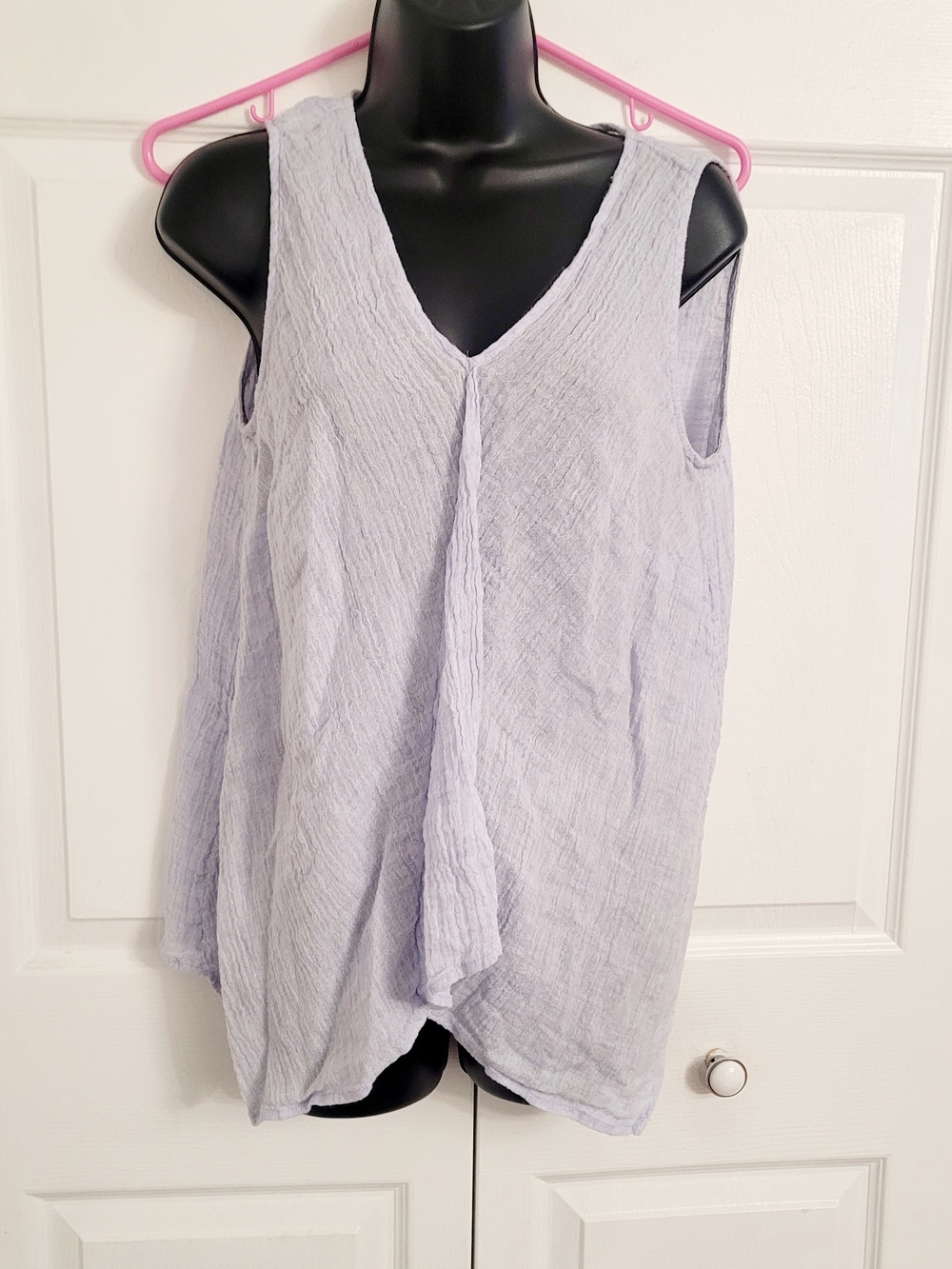 Pure Jill 100% Linen Asymmetrical Top Women's-M minimalist guaze like very light